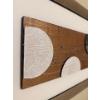 Image 3 : Abstract Art Piece (M) 42.5x17 w/ Navy Rug 'Ferle'  (78x52) 