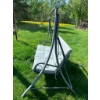 Image 2 : Two Outdoor Metal Swing Bench with Cushioned Seats on One Swing