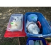 Image 4 : Outdoor dishes, table covers in plastic bins