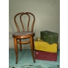 Image 1 : Bentwood Side Chair and Set of Three Painted Wooden Drawers
