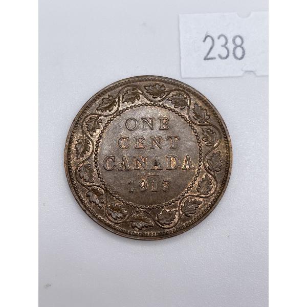 1917 Canadian Large One Cent