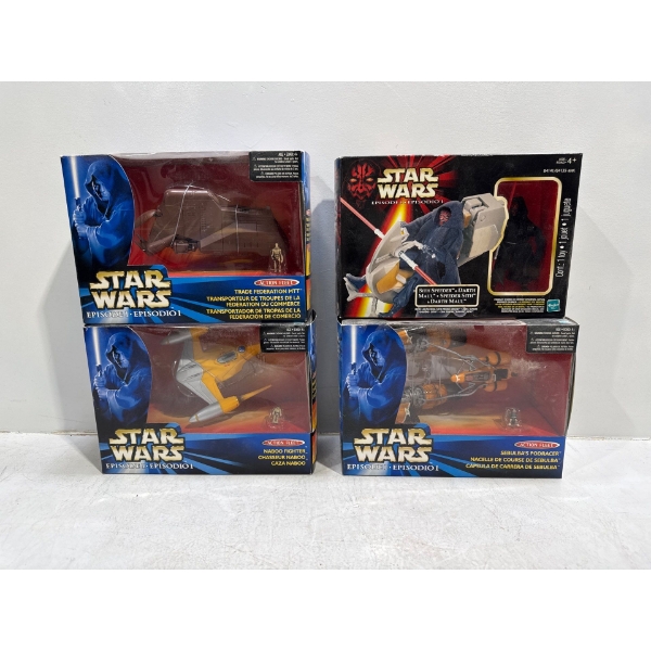Collection of Star Wars Ships and Figure