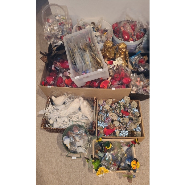 Large Assortment of Crafting: Birds, Butterflies, Pine Cones and More!