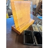 Image 3 : Oak recipe stand with protective glass, mini cake pans, honeycomb cutter, and assorted cookie cutter