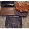 Image 1 : Vintage Luggage: Interior Pictured of Hard- Shell  Black and Brown 28 X 17, 8 D Suitcases 