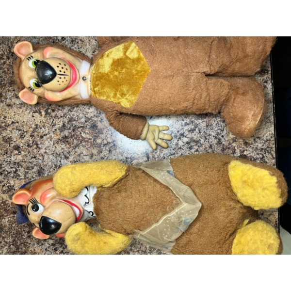 1959 Kinnickerbocer Yogi Bear 18 " Plush Stuffed Rubber Face Vintage Toy And Vintage Hannah Barbara 