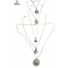 Image 2 :  Collection Of Vintage Dutch Delft Porcelain Costume Jewelry , Necklace.