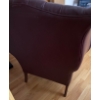 Image 6 : Gorgeous Plum Leather Claw Feet Single Chair, in Great Condition -  33W, 33D, 41T 