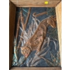 Image 2 : Robert Bateman Bluffing Bull Elephant w/ Tooled Copper Panther 19T