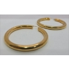 Image 2 : 585 Italy Yellow Gold Hoop Earrings (11.6 Grams Total)