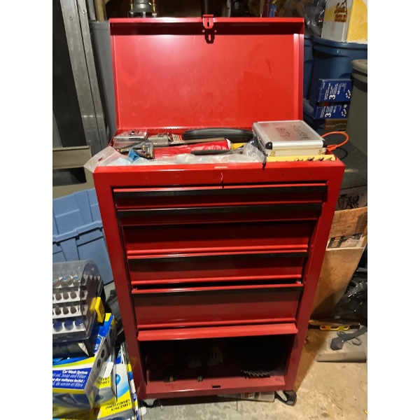 Red, rolling toolbox, including all contents