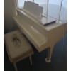 Image 1 : K Kawai White Baby Grand Piano 59 W, 62 D, 50 T and Bench 33 W, 16 D, 21 T  w/ Music Books