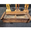 Image 4 : Caron Woodwork Wooden Sculptures, Tall Wooden Lad and Hand Carved Wooden Box