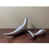 Image 2 : Hoselton Aluminum Art Sculptures, Made in Canada - Seal (7 Long) & Small Whale 