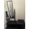Image 1 : Masculine Contemporary Home Decor Collection - Storage Ottomans Full Length Mirror Wicker Vase & mo 