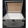 Image 12 : Carved Wood Ram Statue, Vintage Lithographed Toy Tank, and Decorative Storage Treasure Chest