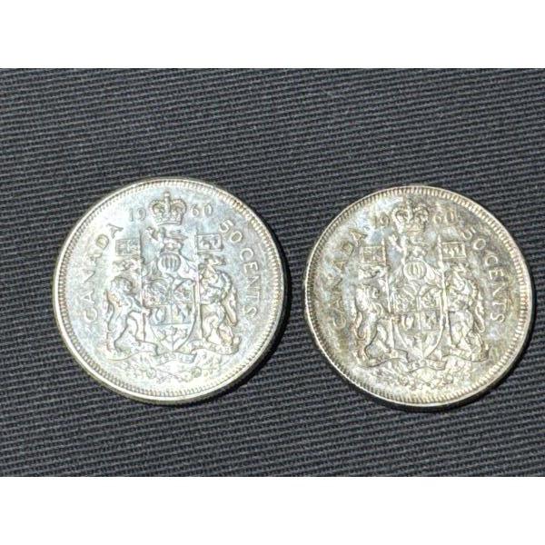 1960 Canadian Silver Half Dollars