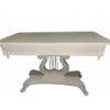 Image 1 : Cream Painted Wood Lyre Base Table