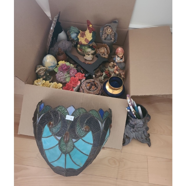 Stained Glass Wall Decor 9.5 x 10, Figurines 5 T, Penguin 6 T and More!