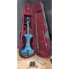 Image 4 : Electric Blue Violin with Bow, Case, and Accessories