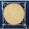 Image 2 : Wooden + Leather Bound Navajo Original Artwork 15" x 15"