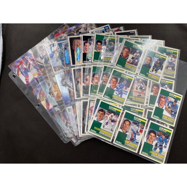10 Pages of 1991 Pinnacle and 2008 - 2009 Upper Deck Hocky Cards
