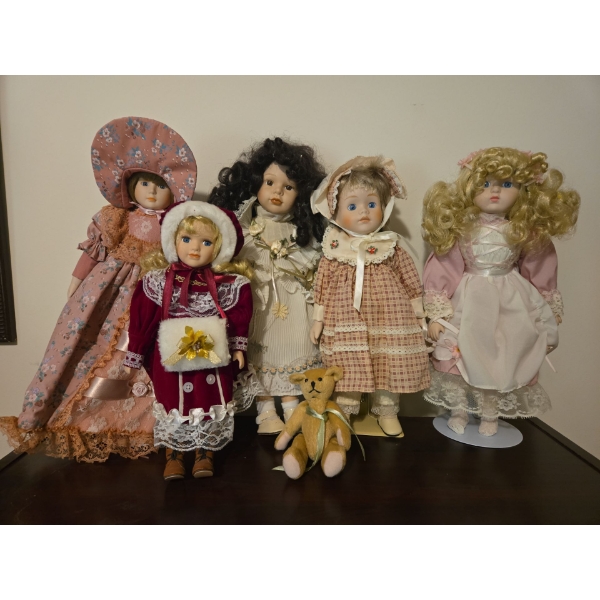 Doll Collection & Tiny Bear