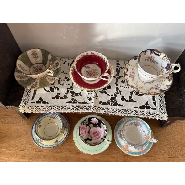 Assorted Antique Tea Cup & Saucer Collection - Paragon Aynsley & More
