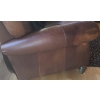 Image 6 : Brown Leather Chair 38 W, 35 D, 39 T and Side Table 18 W, 18 D, 20 T 