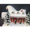 Image 4 : Coca Cola Polar Bear Village Collection - " Jingle Bell Reindeer Barn" 