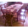 Image 8 : Vilas Made in Canada Solid Wood Extendable Dining Table with Six Chairs