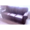 Image 3 : Natuzzi Three-Seater Leather Sofa with Rolled Arms
