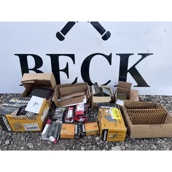 Construction Nails, Staples, and Brad Nails Lot