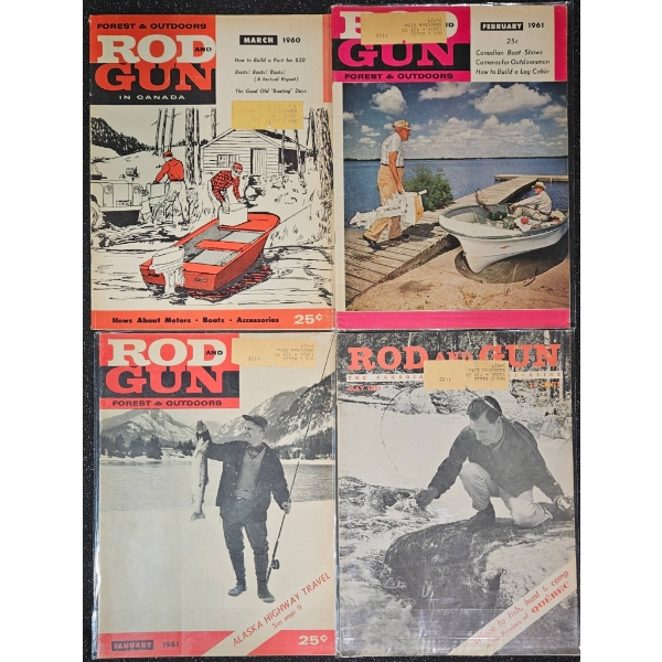 Four ‘Rod and Gun’ Magazines, 1939 and 1953