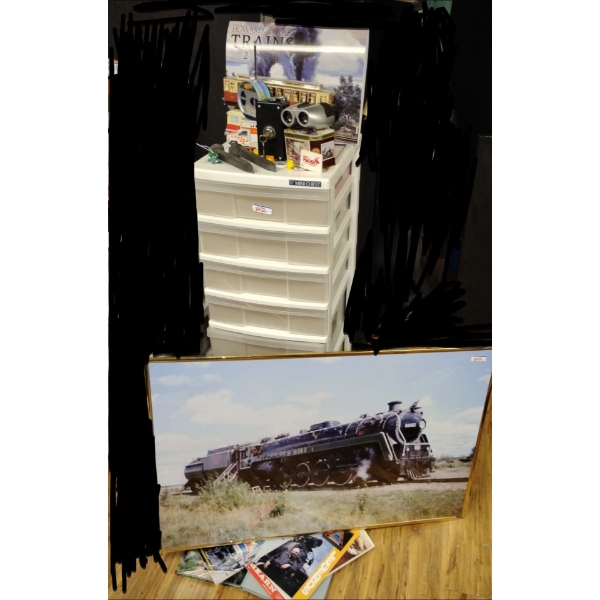 All Aboard!!! If You Love Train Sets You Will Love This Mystery Train Lot & Travel Tote on Casters