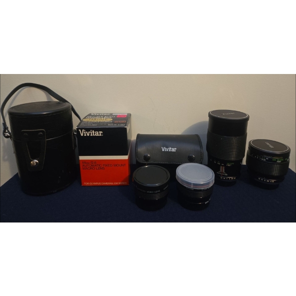 Vivitar Camera Lens Collection & Solidex Tripod 