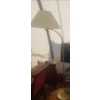 Image 1 : Curved Brass Based Lamp w/Shade