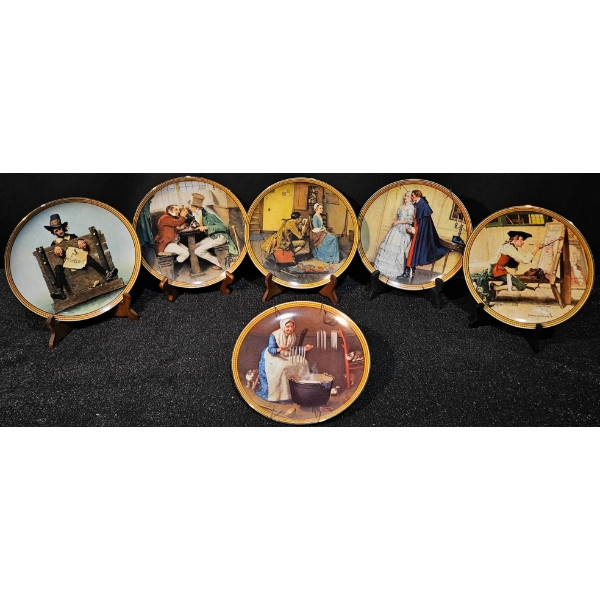 Rockwells Colonials - The Rarest Rockwells Collection Plates (Set of 6)