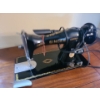 Image 2 : Singer Sewing Machine w Electric Pedal & Built-in Wood Cabinet 25 1/2 w 31 h.  Bench Included