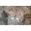 Image 2 : Pair of Oval Plaster Plaque 12 1/2 w 15 1/h, Teddy Bears & Small Floral Wall Decor 6 1/2 w 7 1/2 h