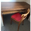 Image 1 : Desk w/ 2 Drawers and Keyboard Shelf 48 W, 27 D, 29 T and Chair 15 W, 15 D, 33 T 