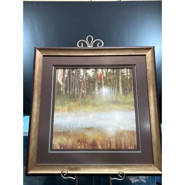 Unsigned Forest and Water Print 23Wx23H