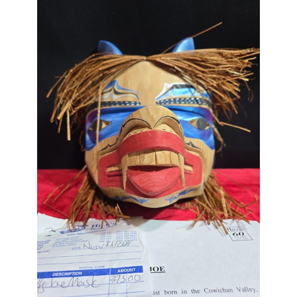Wooden Craved Mask - Betty Joe By Hills Native Art