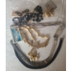 Image 1 : Fashion Jewelry Including: Black and Gold Beaded Necklace, Vintage Metal 'Tabs" Belt and More!
