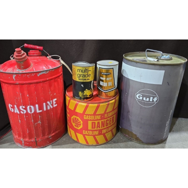 Vintage Gas Jerry Cans/Oil Cans