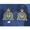 Image 1 : Pair of Large Brass RCMP Crests (coloured)
