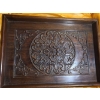 Image 3 : Vintage Chinese Wooden Tea Tray 13.5 X 10 w/ Fabric Covered Box 15.5 X 15 