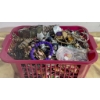 Image 1 : Basket of Assorted Costume Jewelry and Accessories