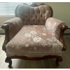 Image 1 : Art Nouveau Mahogany Chair With Carved Floral Accents 32 x 29 x 39H