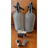 Image 1 : Metal Mesh Soda Siphons with Accessories and Sodastream Chargers Box